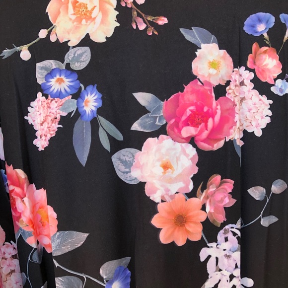 Flora Nikrooz Floral Robe Black Lace Fiona Butter - Picture 8 of 9